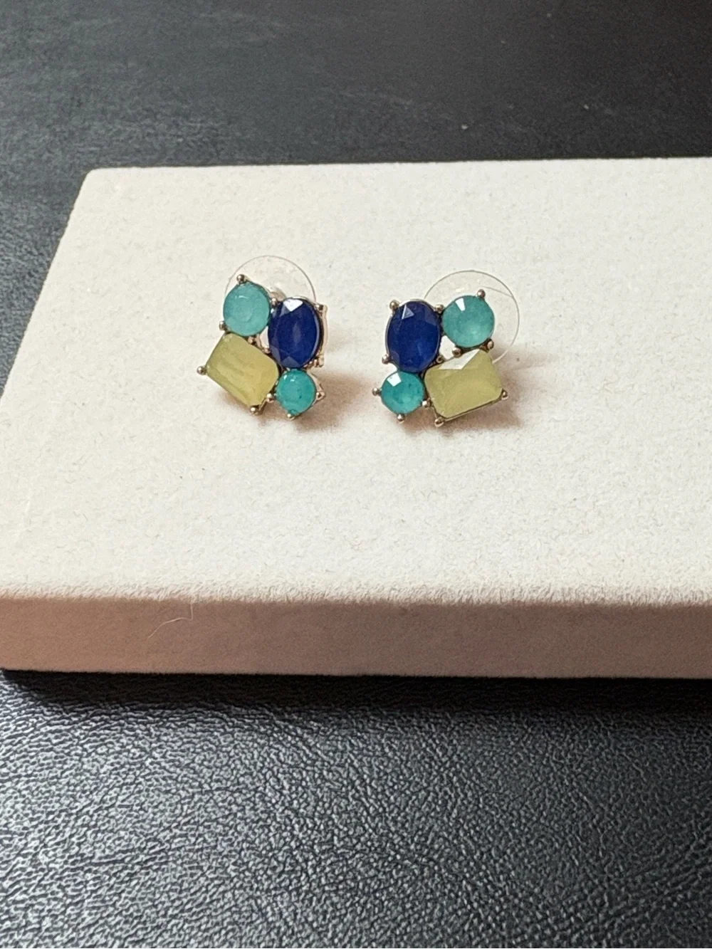 Kate spade gemstone earrings green & blue